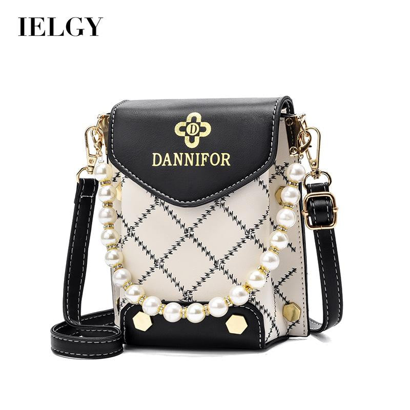 IELGY pearl chain mini mobile phone messenger handbag small fresh and lightweight