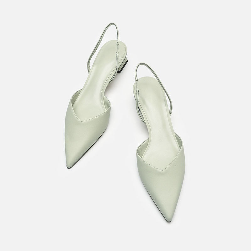 IELGY Simple pointed toe square heel sandals women