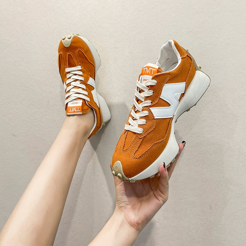 IELGY color matching breathable thick-soled running shoes women's trendy casual sports shoes