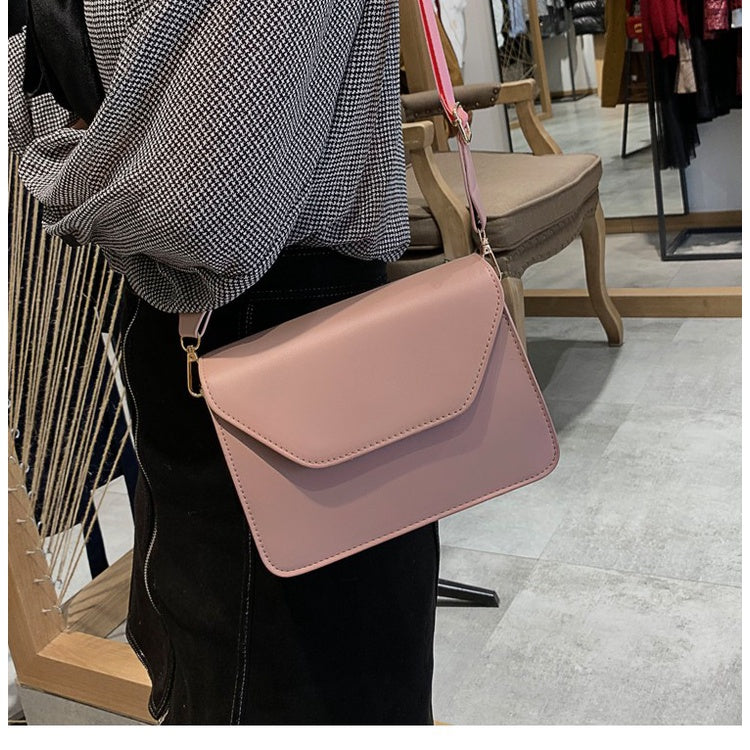 IELGY Shoulder Commuting Fashion Refreshing PU Plain Portable Woman's handbag All-match