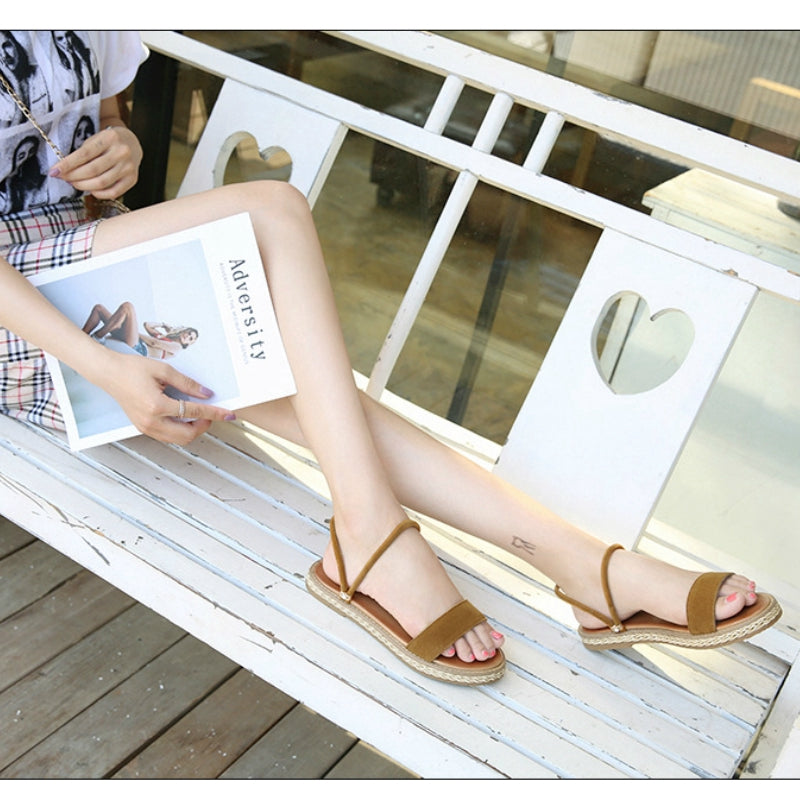 IELGY large size wild sandals comfortable fashion round head casual shoes