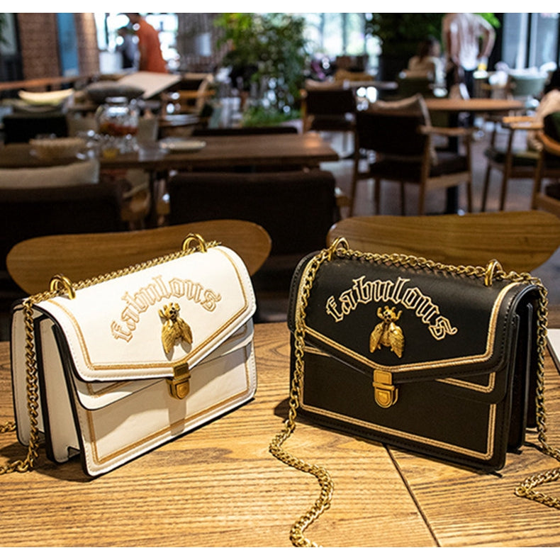 IELGY Bee handbags new fashion chain bag retro Messenger bag
