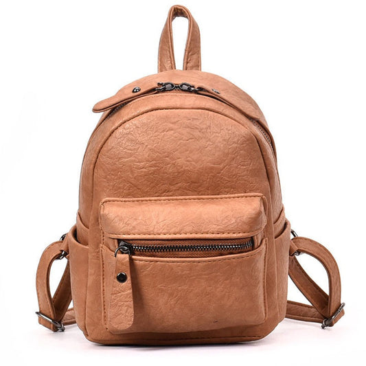 IELGY Casual Fashion Macaron Solid Color Ladies Backpack