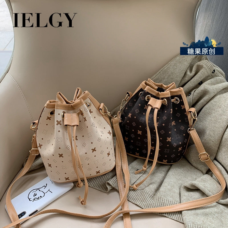 Presbyopic temperament bucket bag Korean version of Joker texture fashion shoulder Messenger bag