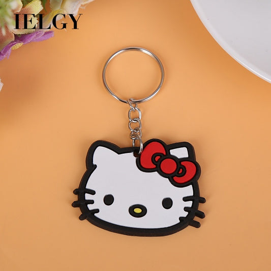 IELGY Creative cute cartoon small gift small pvc soft rubber keychain key ring pendant