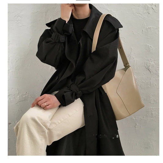 IELGY Bucket bag retro mosaic buckle hand shoulder bag