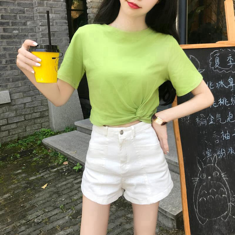 IELGY Women's summer short-sleeved short-sleeved T-shirt