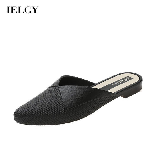 IELGY casual Korean style solid color fashion outer wear Baotou slippers