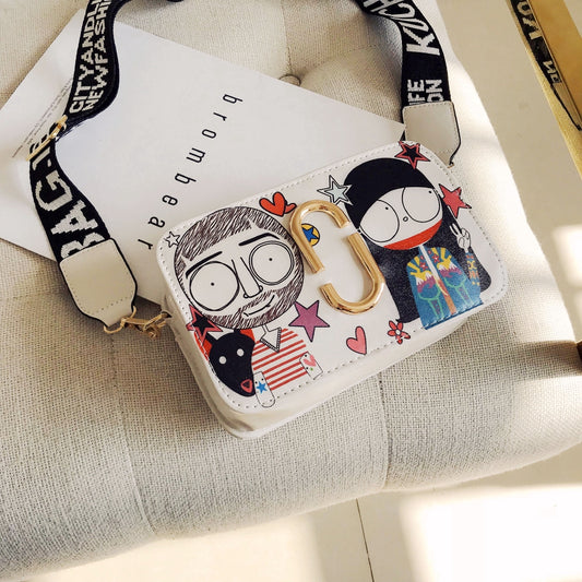 Ins super fire Korean style camera bag slung wide shoulder bag