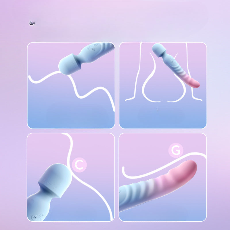 YOUTHAV Vibrating vibrator, vibrating and heating double-headed vibrator, female masturbator, adult sex toys