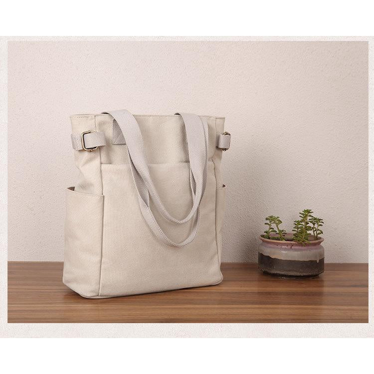 IELGY canvas bag women's shoulder all-match canvas bag Japanese retro large capacity