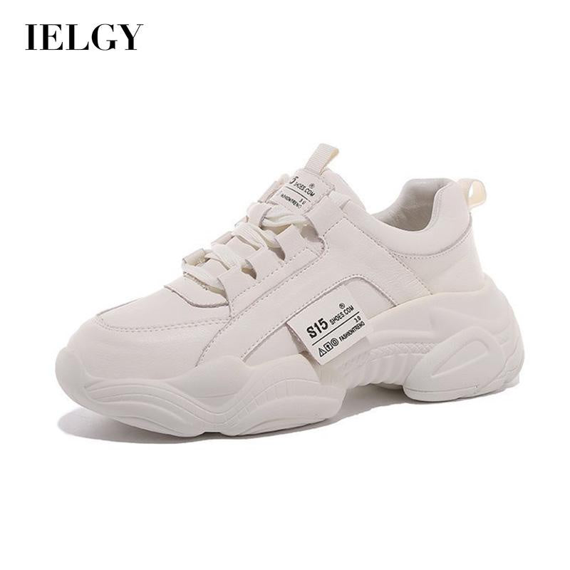 IELGY Fashion Harajuku White Platform Sneakers