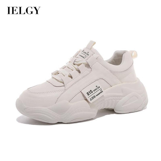 IELGY Fashion Harajuku White Platform Sneakers