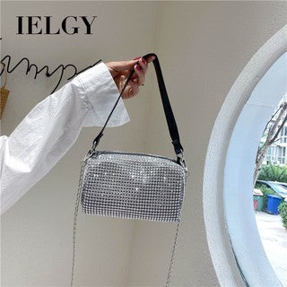 IELGY Diamond bucket bag Korean crossbody shoulder bag fashion chain dinner bag
