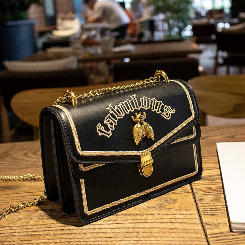 IELGY Bee handbags new fashion chain bag retro Messenger bag