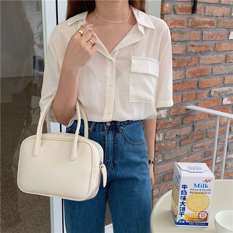 IELGY Women's Korean fashion shoulder diagonal retro tote bag