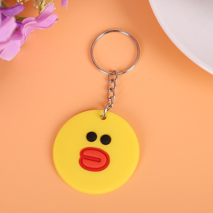 IELGY Creative cute cartoon small gift small pvc soft rubber keychain key ring pendant