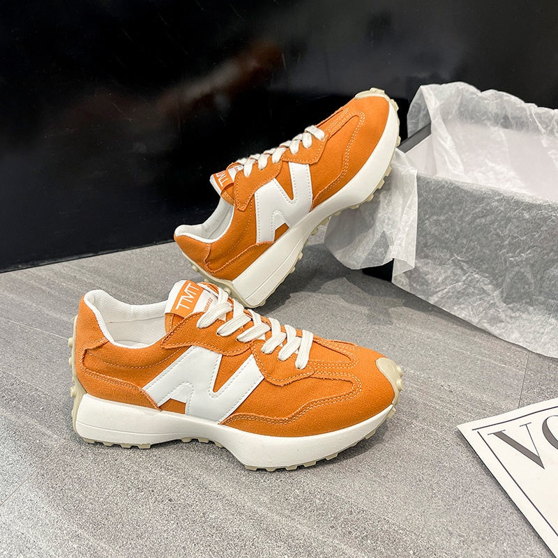 IELGY color matching breathable thick-soled running shoes women's trendy casual sports shoes