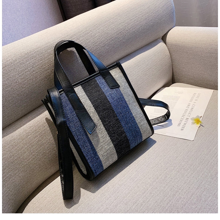 IELGY Canvas bag spring and summer hit color one-shoulder slanted bag carry-on women's bag