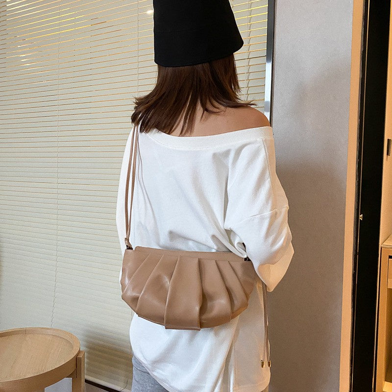 IELGY Women's bag black casual Korean version zipper crossbody PU fashion square all-match
