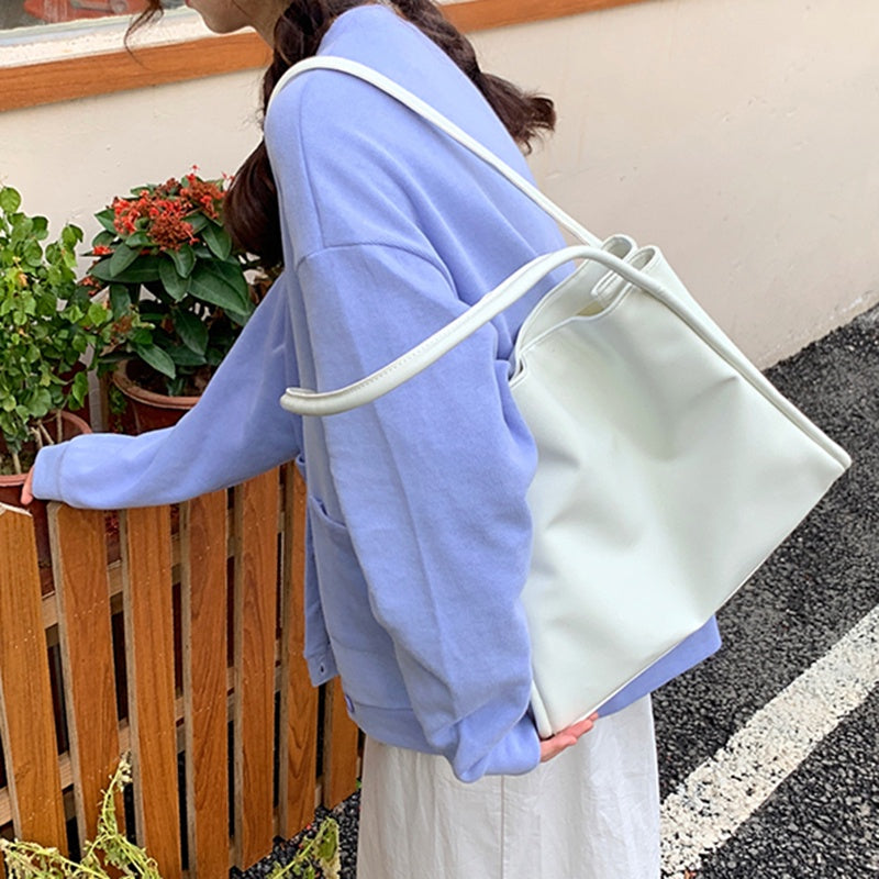 IELGY elegant personality handbag high-end fashion solid color large capacity