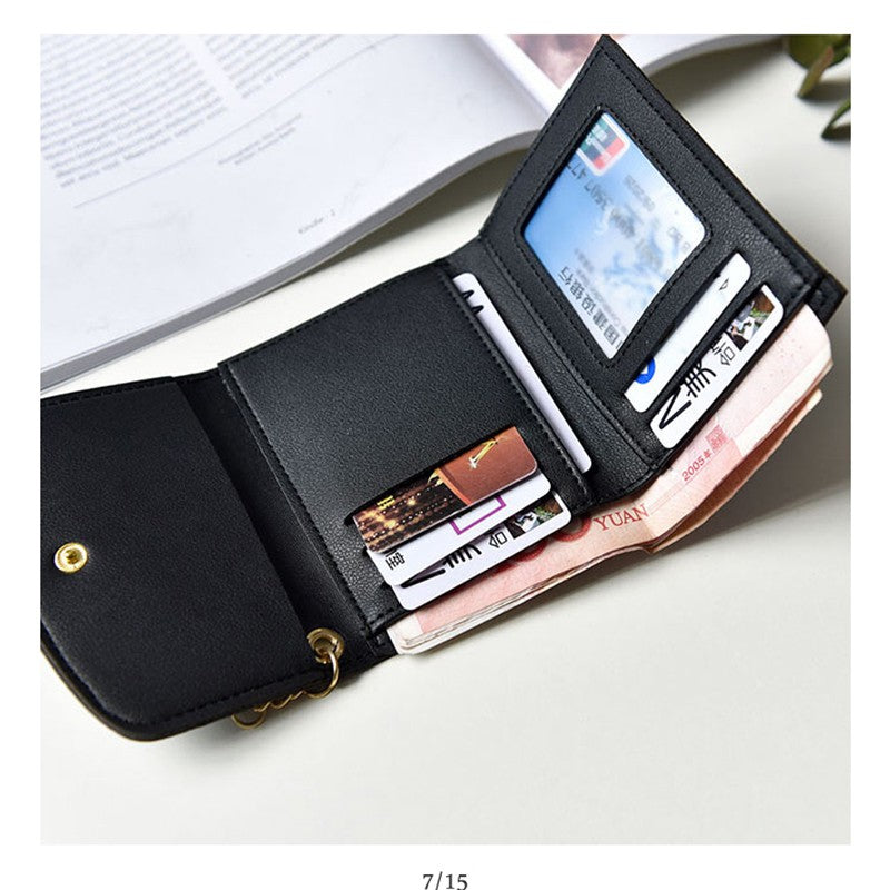 New wallet short wallet PU soft leather three fold hand wallet