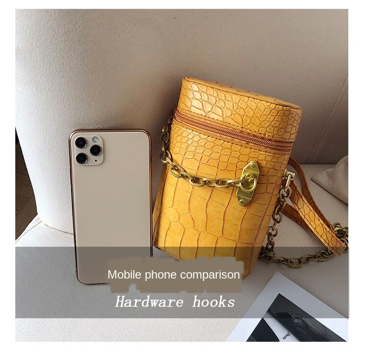 IELGY crocodile pattern chain fashion simple messenger bag personality ins trend shoulder bag