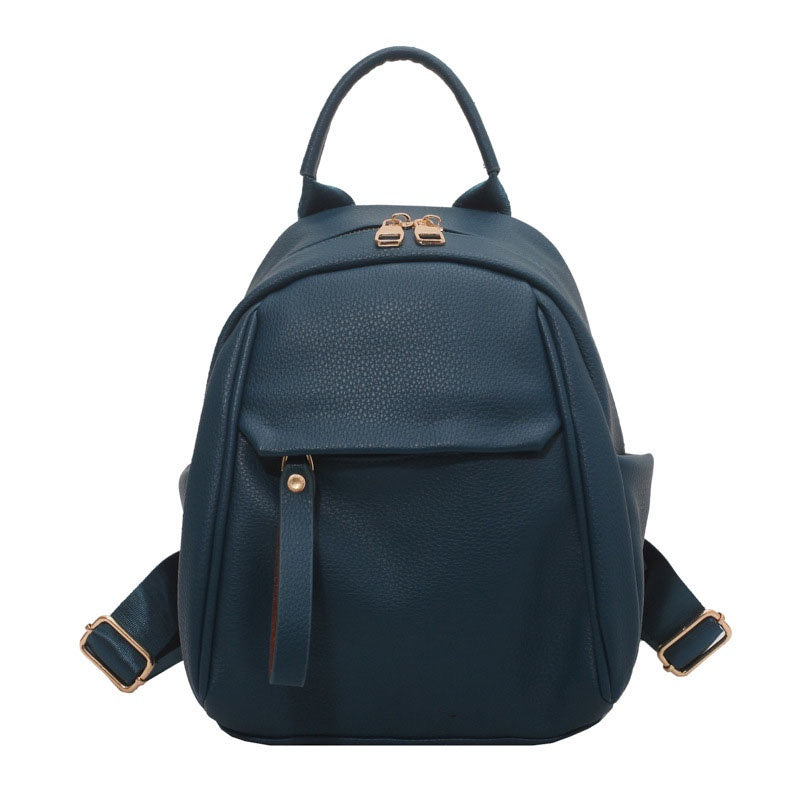IELGY Soft Leather Ladies Backpack Fashion Art Travel Small Backpack