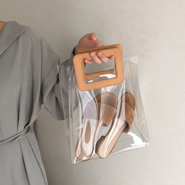 Transparent Jelly Bag PVC Shopping Bag Tote Bag