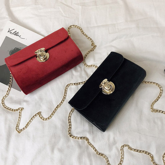 Velvet bag Messenger bag chain bag