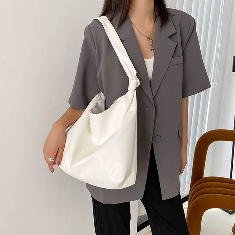 IELGY casual simple soft face solid color ladies big bag