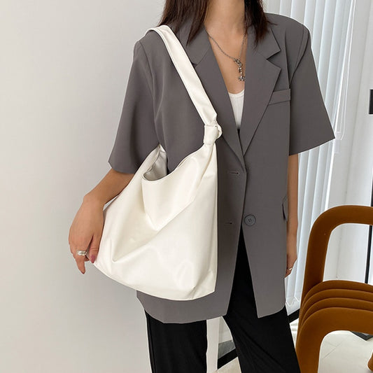 IELGY casual simple soft face solid color ladies big bag
