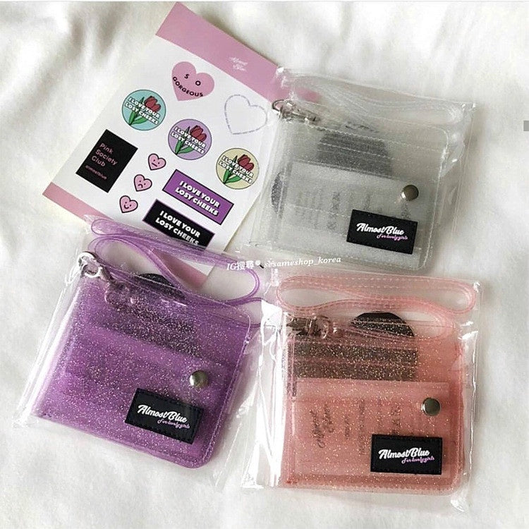 IELGY ID package transparent PVC folding wallet card package