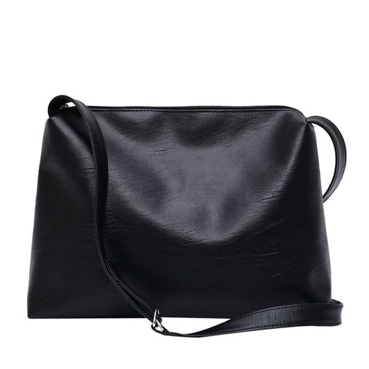 IELGY fashion versatile shoulder bag postman Korean version Hong Kong style large capacity cool messenger solid color