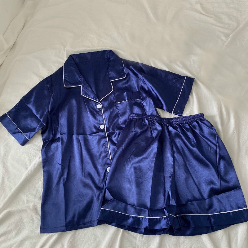 IELGY Summer ice silk exotic pajamas set