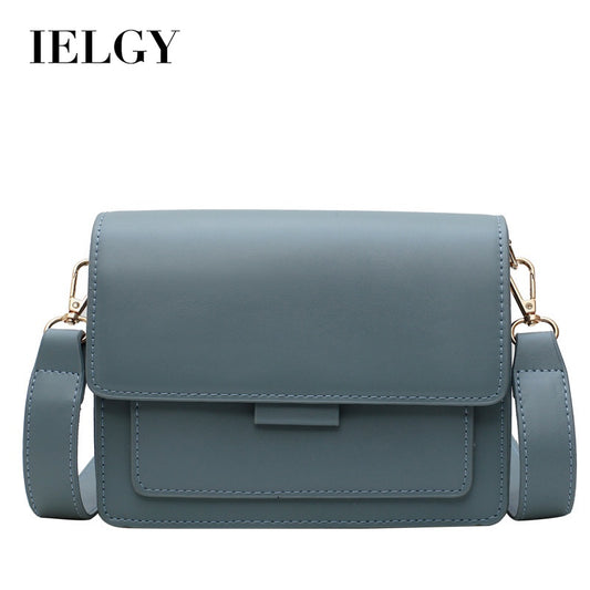 IELGY Bags Western-style women's bags Trendy Korean texture messenger bag Simple fashion solid color small square bag