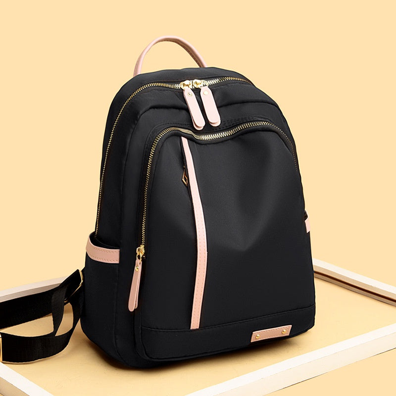 IELGY Oxford Cloth Backpack Women's Large Capacity All-match Collegiate Style Waterproof And Lightweight