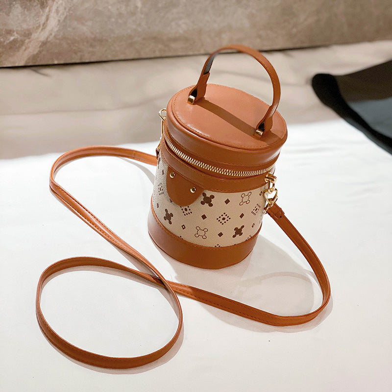 IELGY small bag female wild fashion western style portable bucket bag Korean casual temperament shoulder bag
