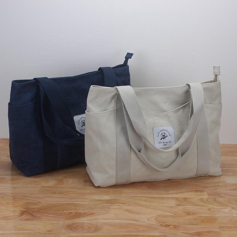 IELGY casual large-capacity canvas bag women's single-handle shoulder bag fashion multi-bag female bag mommy canvas bag