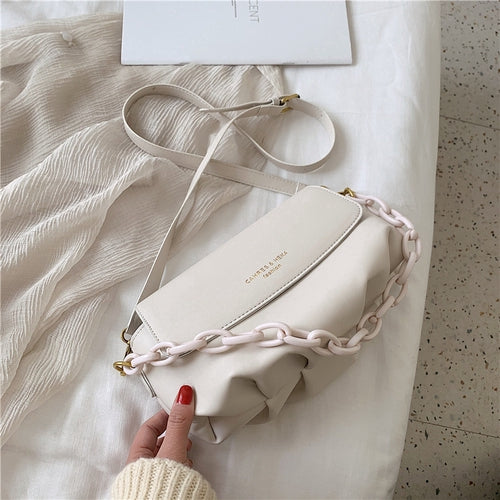 IELGY new tide korean version 100 lap oblique satchel yangqi fashion cloud bag