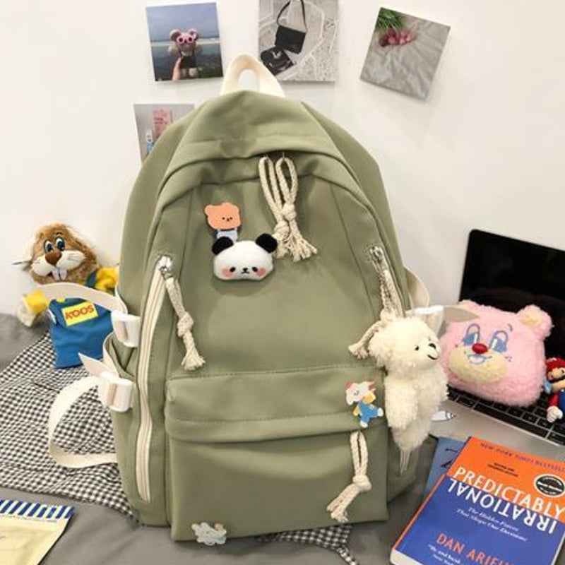 IELGY schoolbag female backpack Korean version large capacity cute all-match