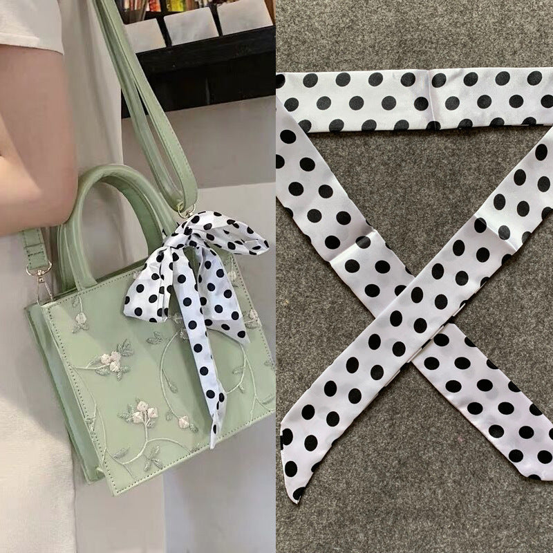 IELGY scarf tie bag handle scarf small ribbon decorative scarf with women