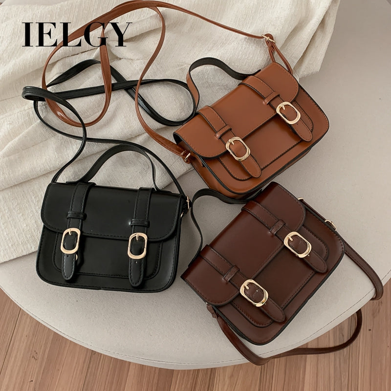 IELGY College style British retro postman bag with one shoulder and one shoulder for Japanese students