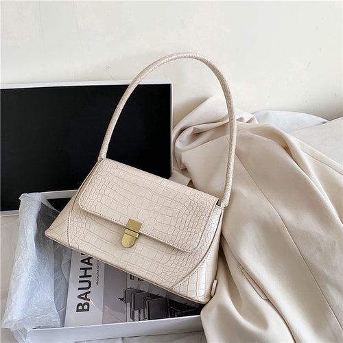 IELGY Crocodile stick underarm bag for women