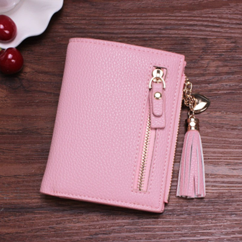New stylish small wallet female short paragraph