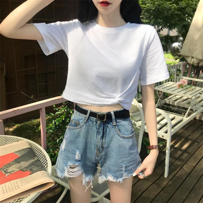 IELGY Women's summer short-sleeved short-sleeved T-shirt