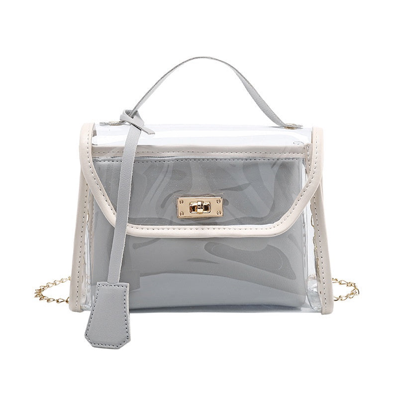 IELGY Korean style simple female bag casual mother-and-child bag chain small square bag