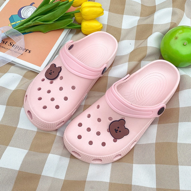 IELGY lightweight fashion cute beach Baotou non-slip slippers women