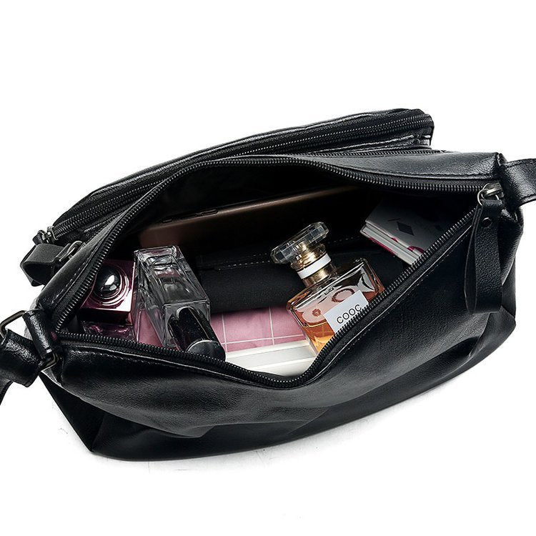 IELGY women's fashion soft leather shoulder casual diagonal bag