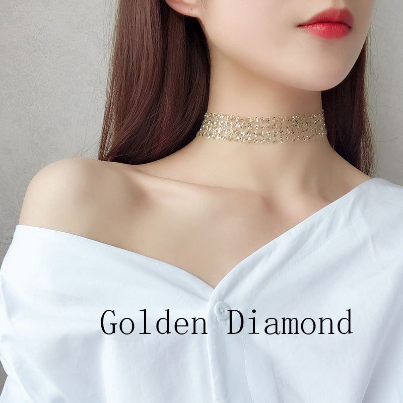 IELGY Korean Necklace Women's Short Money Circle Necklace Clavicle Choker